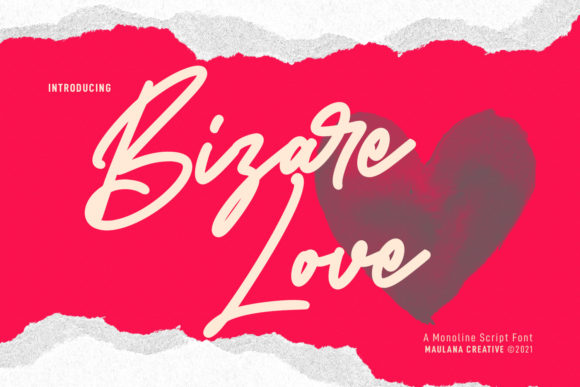 Bizare Love Monoline Script: Your Go-To for Authentic Design