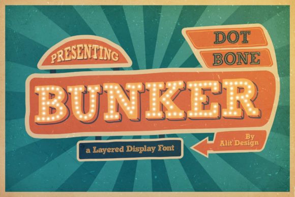 Bunker Font: Bold Retro Vibes for Modern Design Projects