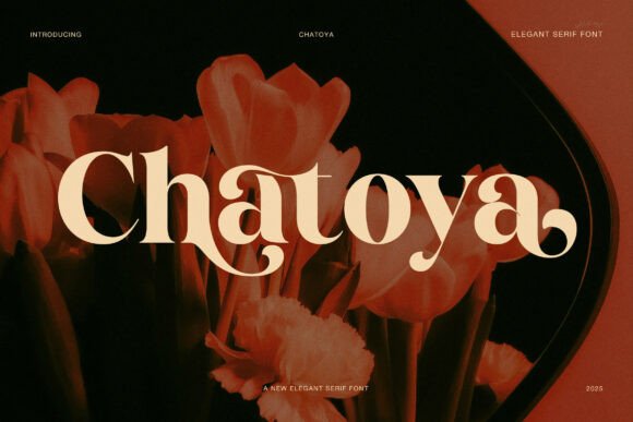 Chatoya Font: Where Floral Elegance Meets Modern Serif Design
