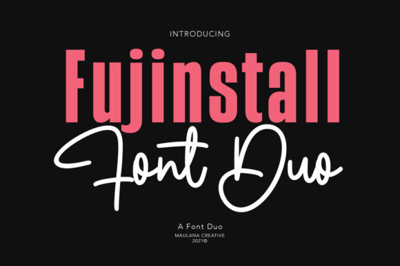 Fujinstall Font Duo: Blending Modern Sans Serif with Elegant Script