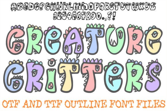 Meet the Friendly Beasts of Creature Critters Font