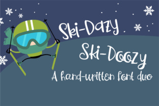 PN Ski-Doozy and Ski-Dazy Font Duo: A Hand-Made Pair for Creative Projects