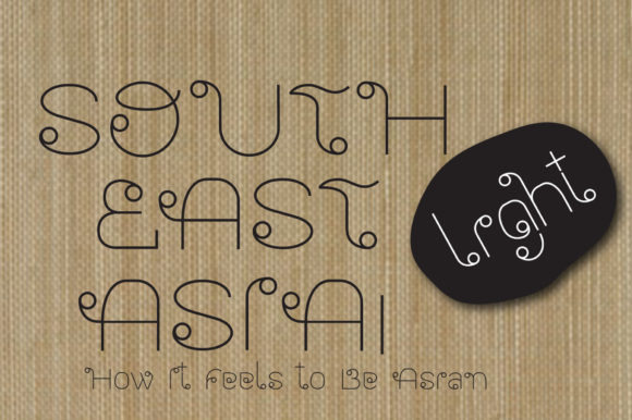 Southeast Asia Light Font: A Touch of Oriental Elegance